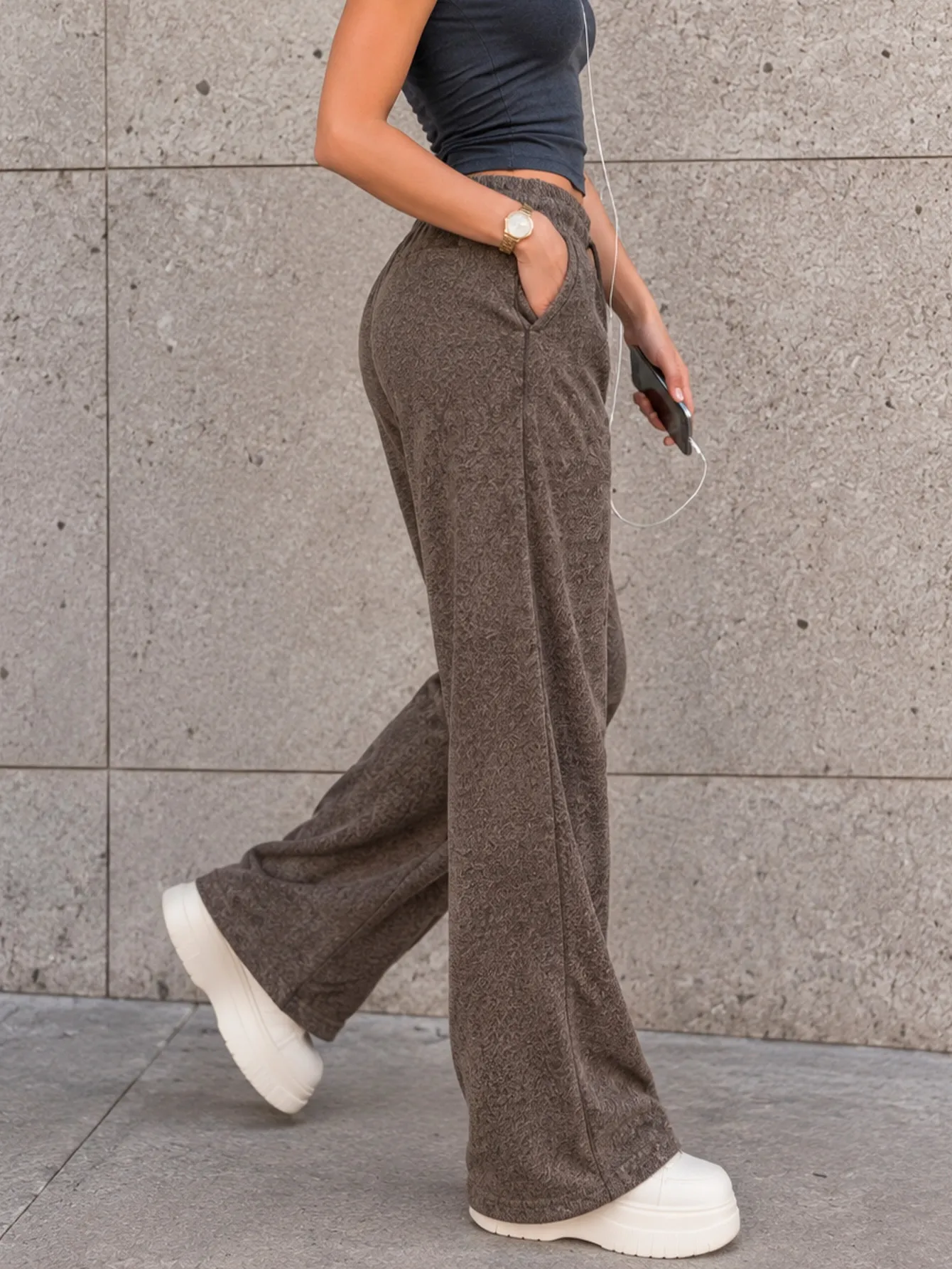 AD2650 Pantalón de tipo vestir con afelpado interno 15906